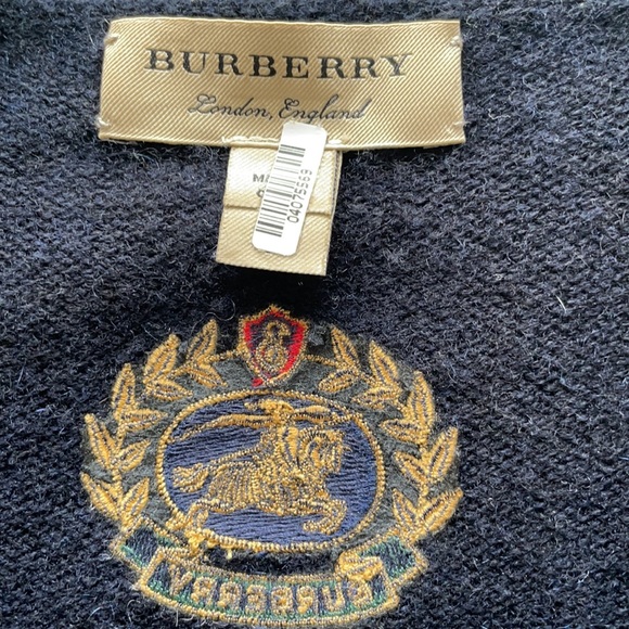 Pull de cachemire marine Burberry - Picture 2 of 5